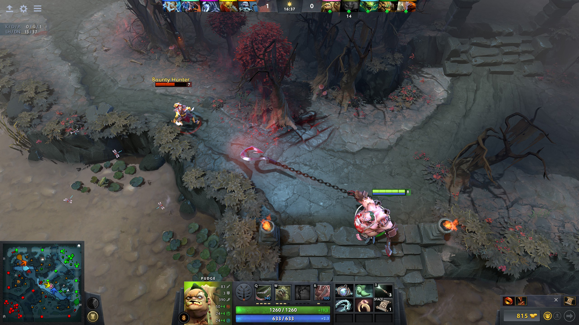 Captura de pantalla de como se ve el juego dota 2